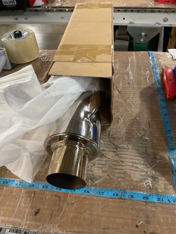 Photo 1 of Peastorm Glasspack 2.5 Inch Muffler Exhaust Pipe, Universal Performance Resonator Dual Loud Exhaust Tip 2.5 Inch Inlet for Trucks Car