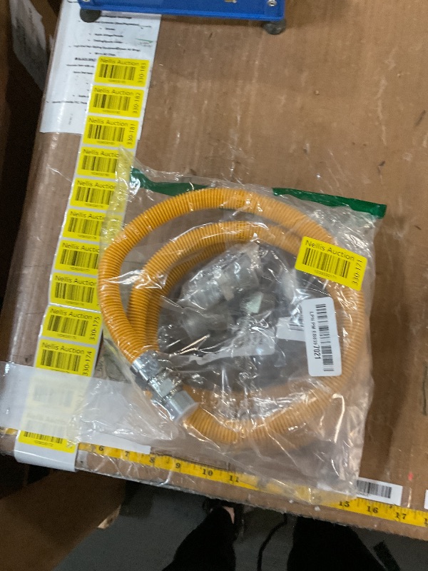 Photo 1 of 72" Dryer Gas Line Hose/Appliance 3/4 Flexible Natural Gas Line with Connector 1/2" MIP 1/2"FIP 3/4"MIP Fitting,5/8" OD(1/2" ID) Gas Range Connector Kit for Gas Stove,Dryer,Water Heater-by MIFLUS