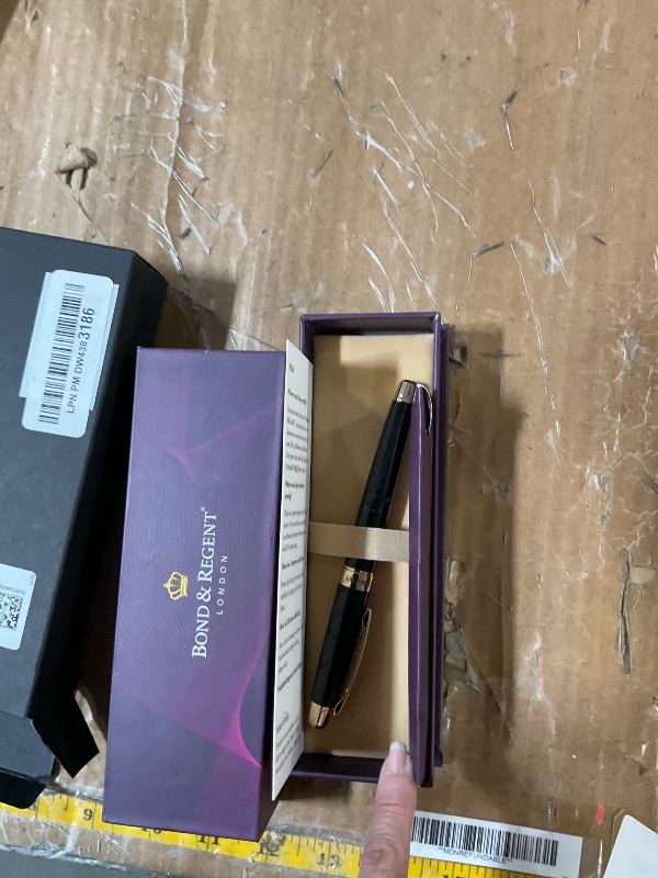 Photo 1 of Bond & Regent Gloss Black & 24 Karat Gold - Certified Luxury Grade Rollerball Pen | Nice Gift for Men & Women