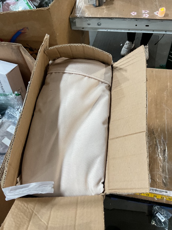 Photo 1 of AAAAAcessories Outdoor Deep Seat Cushions, Foam Pillow, Waterproof, Fade-Resistant Patio Furniture Replacement Cushions, 24" x 24" x 5", Khaki Beige