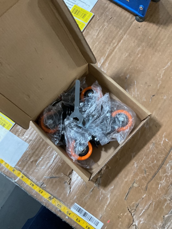 Photo 1 of 2 Inch Caster Wheels, Threaded Stem Casters Set of 4 Heavy Duty, 5/16"-18x1 (Screw Diameter 5/16", Stem Length 1"), Safety Dual Locking Industrial Castors, Wheels for Cart, Furniture