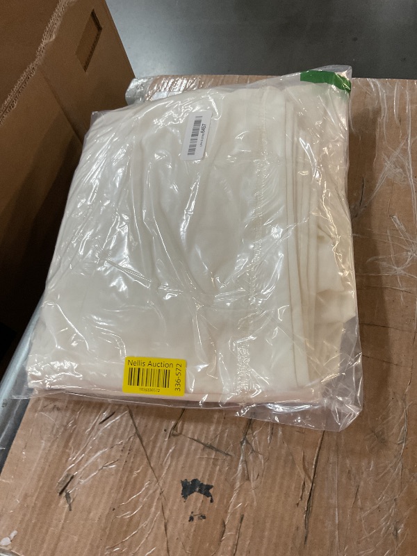 Photo 1 of (BAGGED) (USED/FAIR) (PARTIAL SET) AMWAN Boho 3 Pieces Queen Size Soft Washed Microfiber Cream White Duvet Cover Set with Zipper Closure - Off White 90”x90” Comforter Cover, 2 Pillowcases