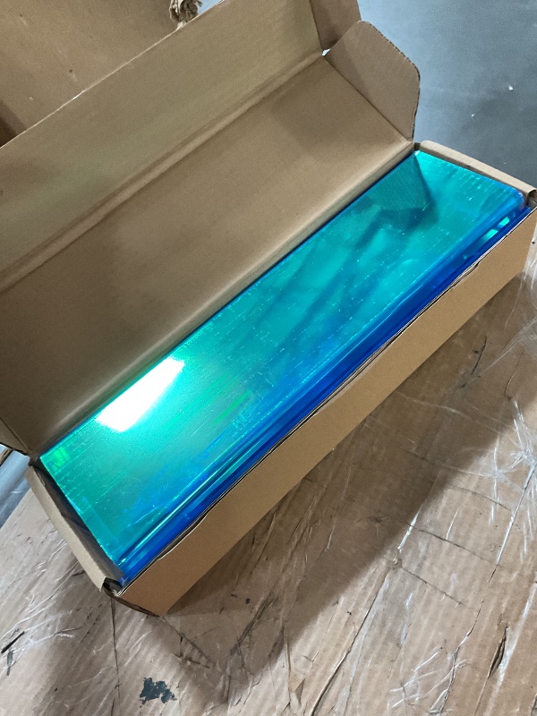 Photo 1 of ***(MAJOR DAMAGE/ SEE NOTES)***TLBTEK 2 Pcs 15 inch Iridescent Rainbow Floating Shelves,Colorful Acrylic Irridescent Floating Shelves Wall Mounted Storage for Bathroom, Bedroom, Living Room, Kitchen (Without Edge)