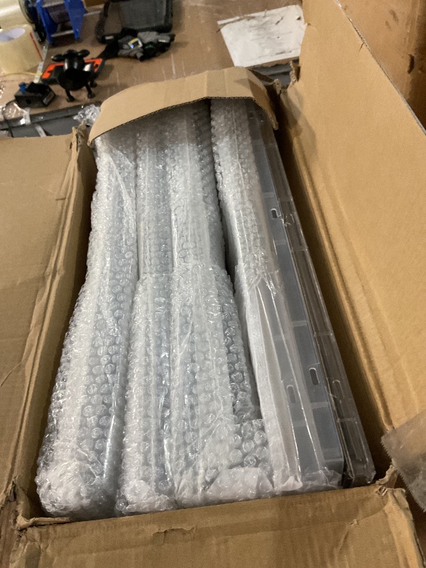 Photo 1 of ***(MISSING PARTS)***Clear Display Case 5 Pack Large Stackable Plastic Storage Bins with Magnetic Attraction Lid, Clear Storage Container for Organizing, Storage Box for Shoe, Books, Collectibles, Purse, Handbag, Figures