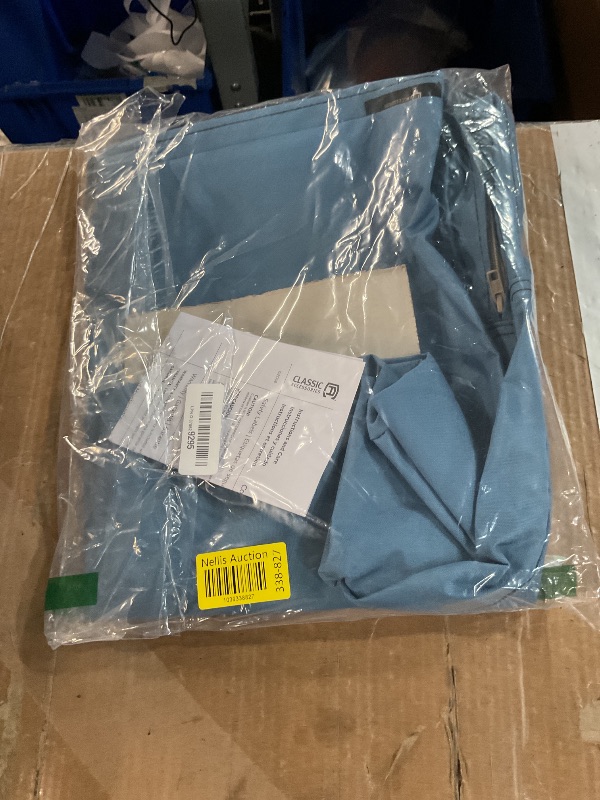 Photo 1 of (USED/FAIR) (BAGGED) Classic Accessories Ravenna Water-Resistant 48 x 18 x 3 Inch Outdoor Bench/Settee Cushion Slip Cover, Patio Furniture Swing Cushion Cover, Empire Blue, Patio Furniture Cushion Covers