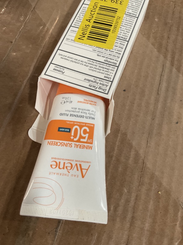 Photo 1 of Avène Mineral Sunscreen Multi-Defense Fluid SPF 50+, Clean Formula Sunscreen for Sensitive Skin, Sheer, Water Resistant, Non-Whitening, Antioxidant Protection, 1.3 Fl Oz