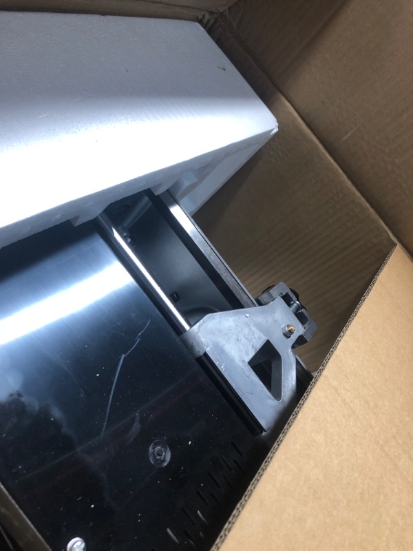 Photo 1 of (for parts) BESWOOD 10" Premium Chromium-plated Steel Blade Electric Deli Meat Cheese Food Slicer Commercial and for Home use 240W BESWOOD250(plasticguard is broken) 