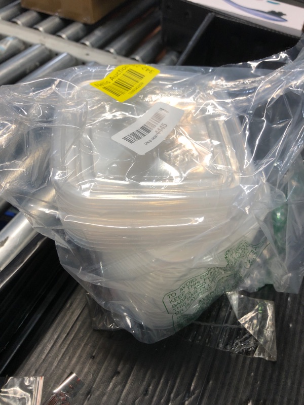 Photo 1 of Dandat 50 Pcs Clear Plastic Bento Boxes 4 Compartment Reusable Snack Containers Leakproof Food Container Food Prep Bento Box with Lids Divided Food Storage Containers for Adults School Work Travel