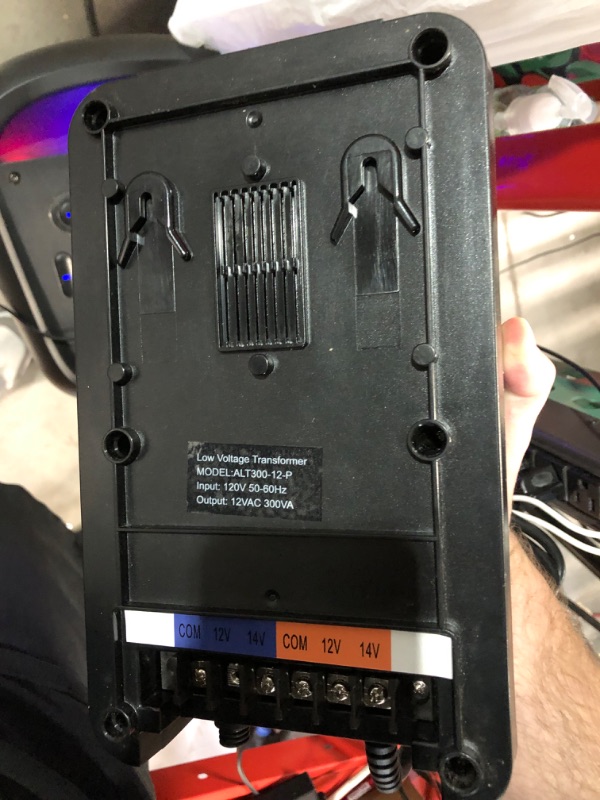 Photo 1 of (POWER TESTED) (PARTIAL SET) DEWENWILS 300W Low Voltage Landscape Transformer with Photocell Sensor & Timer, 120V AC to 12V/14V AC, Weatherproof Outdoor Landscape Lighting Transformer for Garden Lights, Spotlights, Steplights