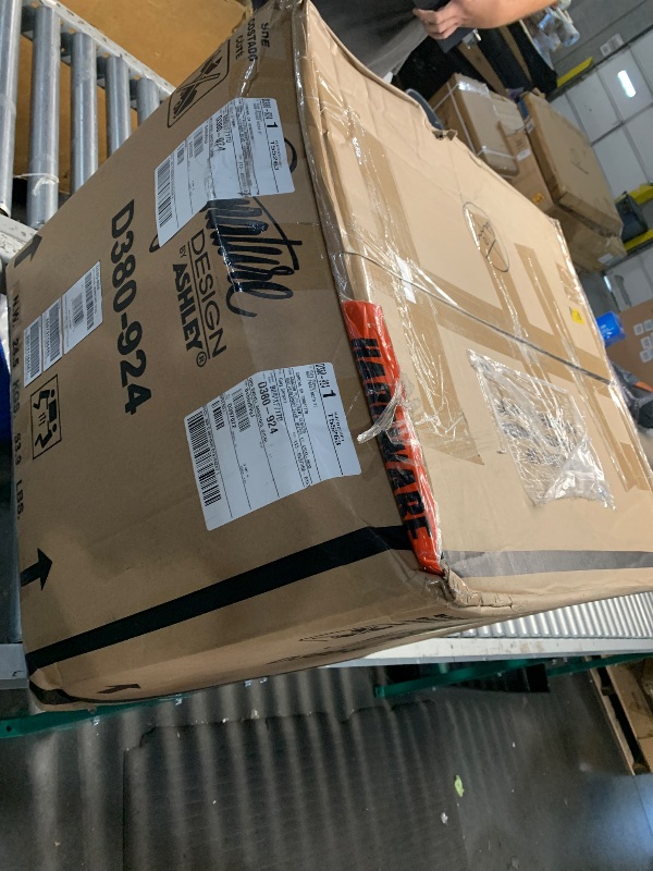 Photo 1 of ***FACTORY SEALED***Signature Design by Ashley 25" Tallenger Modern Upholstered Swivel Counter Height Barstool, Set of 2, Black & Dark Brown