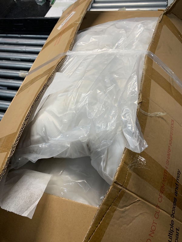 Photo 1 of ***************INCOMPLETE ITEM, THIS IS ONLY BOX #1 OUT OF A SET OF 2*************
Brisca Queen Size Teddy Fleece Upholstered Platform Bed with Thick Fabric and Curve-Shaped Design,Bed Frame W/Headboard,Footboard & Side Rails,for Bedroom,Apartment,Guest R