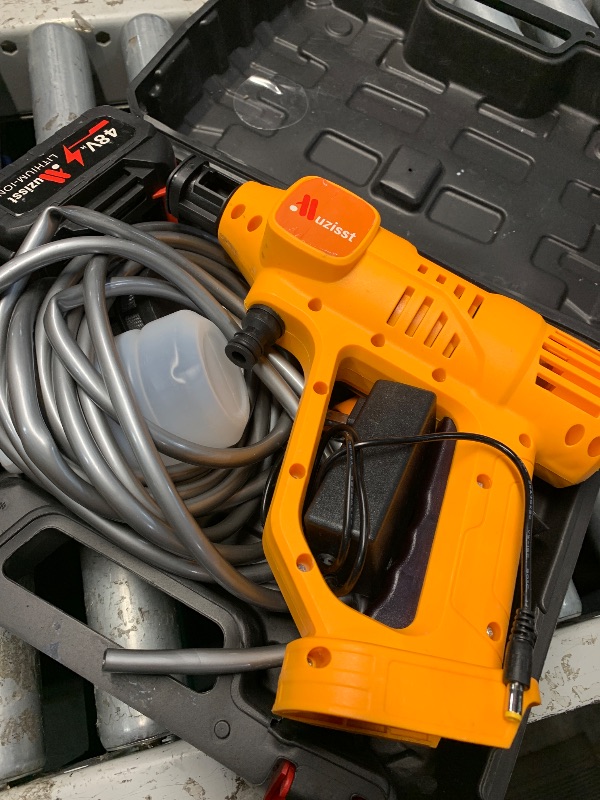 Photo 1 of (used)(see images) Cordless Pressure Washer, 900 PSI Portable Power Washer with 2 Batteries/ 6-in-1 Nozzle / 10 Speed Adjustment/Remaining Battery Display