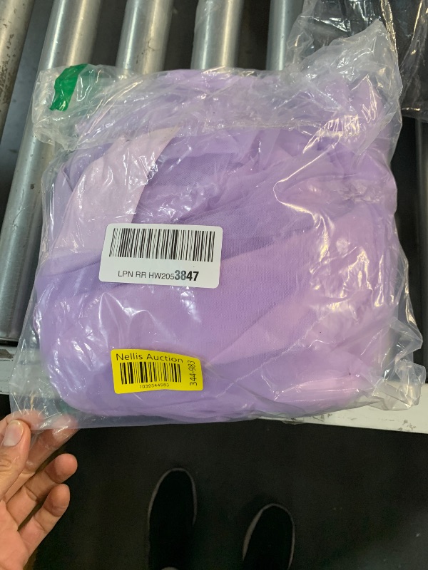 Photo 1 of (SIZE 7) (BAGGED) (USED/FAIR) Glamulice Light Purple Flower Girl Dresses for Wedding Satin Bridesmaid Long A Line Princess Pageant Dress Tulle V Open Back Kids Formal Communion Dance Ball Gown Holiday Party Prom Gowns Birthday 7