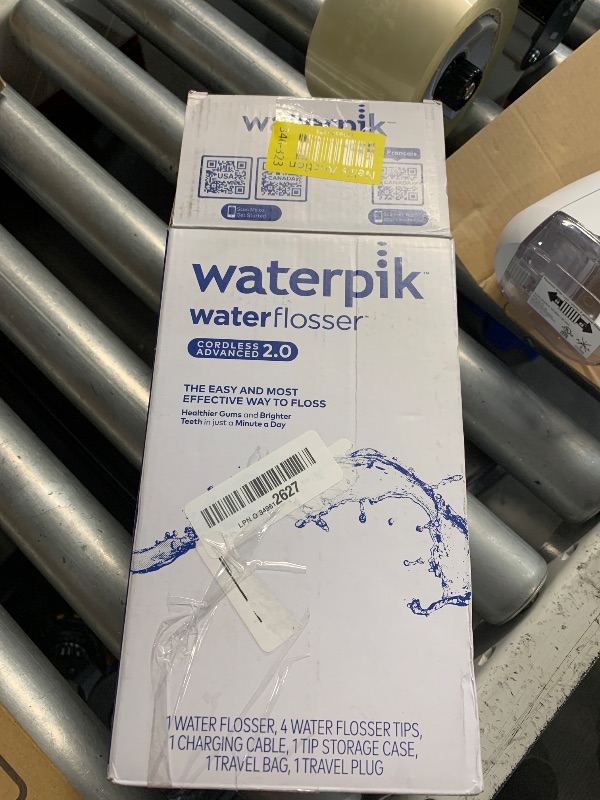 Photo 1 of ***(MISSING PARTS/ SEE NOTES)***Waterpik Cordless Advanced 2.0 Water Flosser For Teeth, Gums, Braces, Dental Care With Travel Bag and 4 Tips, ADA Accepted, Rechargeable, Portable, and Waterproof, White WP-580, Packaging May Vary