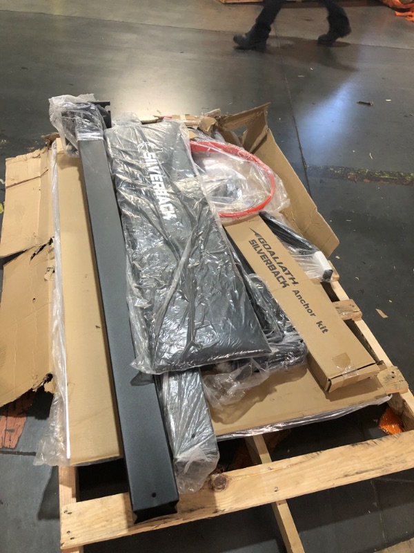 Photo 1 of ** TRUCK/TRAILER PICK UP**  Silverback 60" In-Ground Basketball System with Adjustable-Height Tempered Glass Backboard and Pro-Style Breakaway Rim