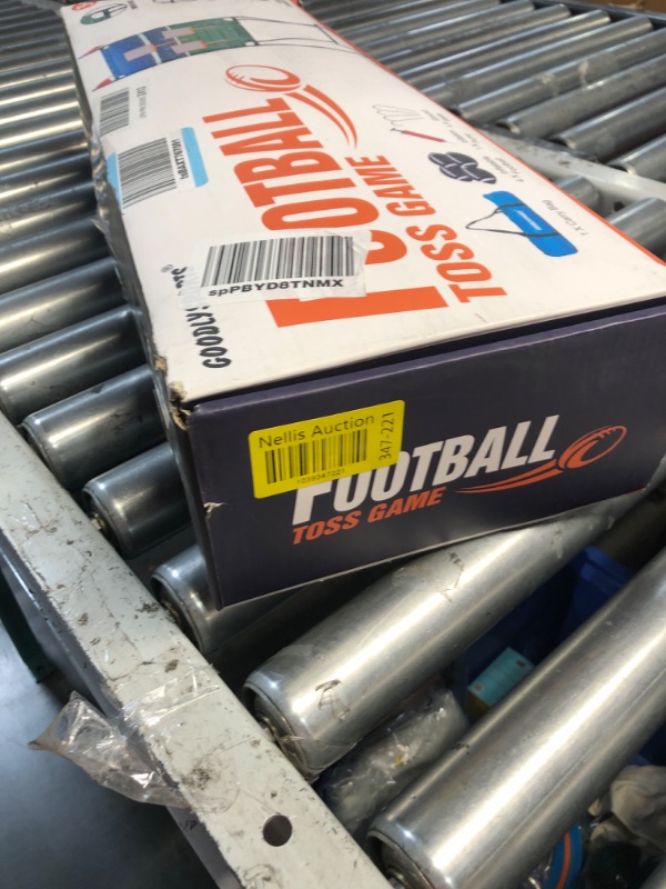 Photo 1 of ***(PARTS ONLY/ MAJOR DAMAGE/ NON FUNCTIONAL)***GOODLYSPORTS Football Toss Game with 4 Inflatable Balls + 66" Throwing Target - Football Target Practice for Kids + Football Gifts for Boys 8-12 - Carnival Games for Kids + Yard Games for Adults
