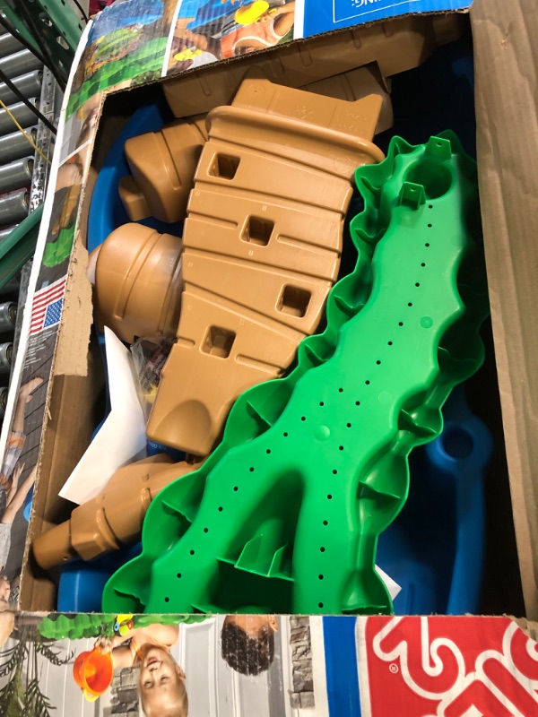 Photo 1 of Step2 Tropical Rainforest Water Table, Kids Water and Sand Activity Sensory Playset, Summer Outdoor Toys, 13 Piece Water Toy Accessories, For Toddlers 1.5+ Years Old, Blue & Brown