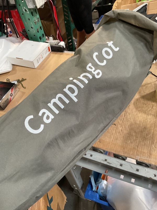 Photo 1 of (Used)(incomplete)(parts only)  Camping Cot with Mattress, 32" Extra Wide Camping Cots for Adults, Sleeping Cot for Adults Holds Up to 600LBS, Cots for Sleeping