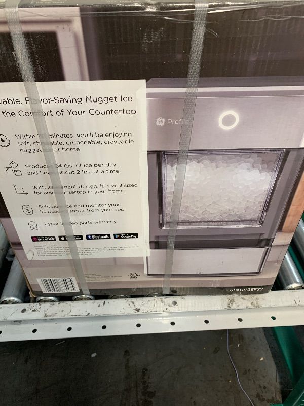 Photo 1 of GE Profile OPAL01GEPSS Opal | Countertop Nugget Ice Maker | Portable Ice Machine Complete with Bluetooth Connectivity | Smart Home Kitchen Essentials | Stainless Steel Finish | Up to 24 lbs. of Ice Per Day