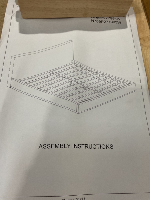 Photo 1 of (Used)(see all images)(unknown if complete )queen bed frame white 