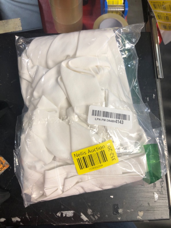 Photo 1 of (SMALL) (BAGGED) (USED/FAIR) ANRABESS Womens Wide Leg Palazzo Pants Pockets White-S