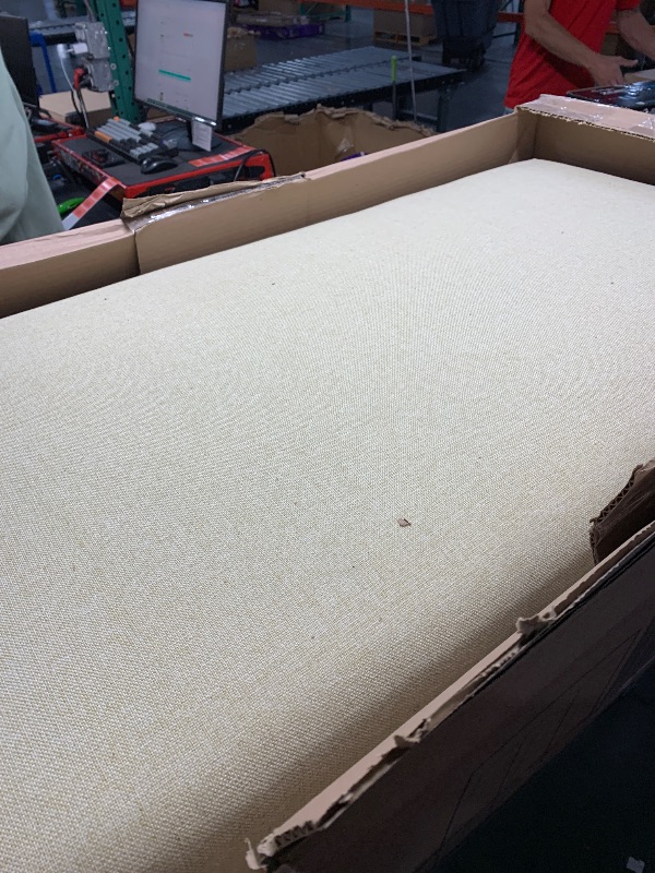 Photo 1 of *** PARTIAL SET - MISSING PARTS *** FAVSH Upholstered Sleeper Sofa,L Shaped Sectional Corner Couch with Storage Chaise and Pull-Out Bed,Modern Couches w/Cabinet Armrests & 3 Removable Back Cushions,for Living Room,Office,Apartment,Beige