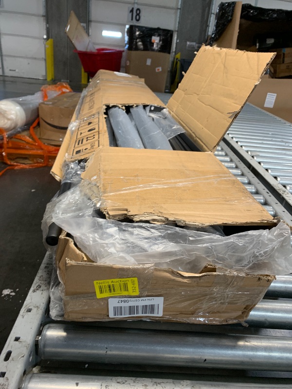 Photo 1 of (Used) Canopy Bed Frame King Size, Metal Canopy Four Poster Bed Frame with Built-in Headboard Strong, Heavy Duty