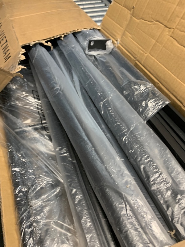 Photo 1 of (Used) Canopy Bed Frame King Size, Metal Canopy Four Poster Bed Frame with Built-in Headboard Strong, Heavy Duty