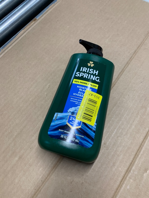 Photo 1 of Irish Spring Mens Body Wash, Moisture Blast Body Wash for Men, Feel Fresh All Day, 30 Oz Pump Bottle