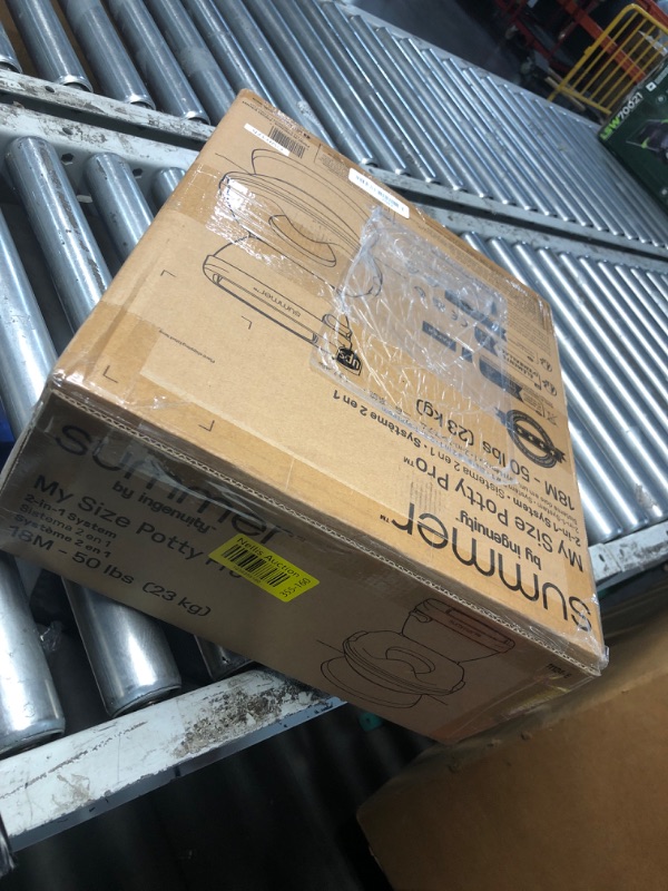 Photo 1 of *** FACTORY SEALED***Summer Infant by Ingenuity My Size Potty Pro in White, Toddler Potty Training Toilet, Lifelike Flushing Sound, for Ages 18 Months+, Up to 50 Pounds