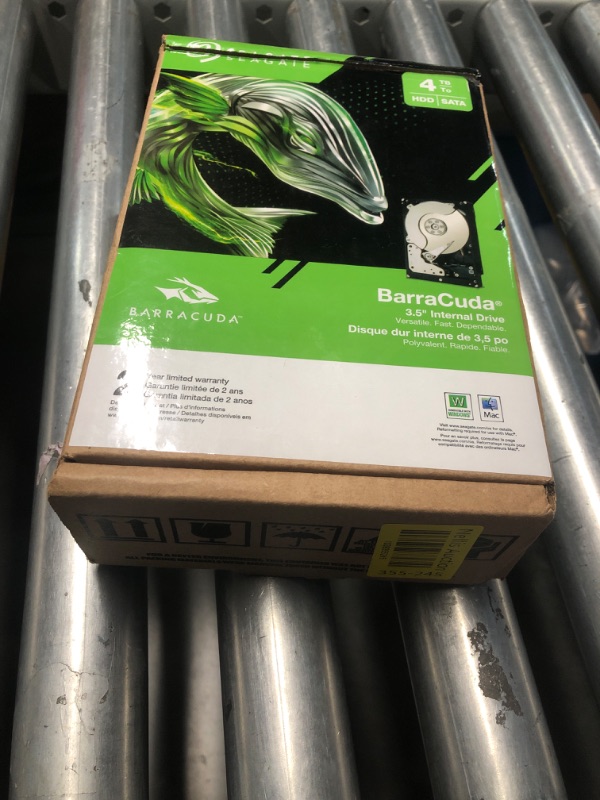 Photo 1 of *USED*Seagate BarraCuda 4TB Internal Hard Drive HDD – 3.5 Inch Sata 6 Gb/s 5400 RPM 256MB Cache For Computer Desktop PC – Frustration Free Packaging ST4000DMZ04/DM004