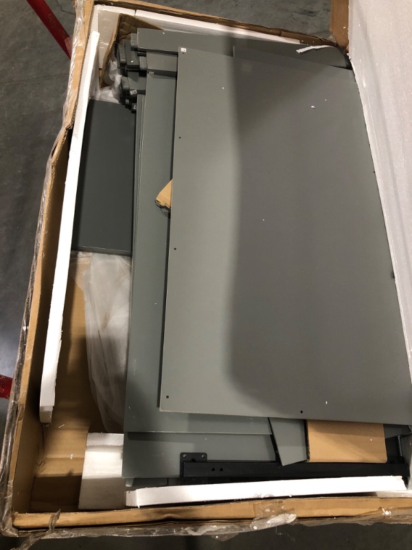 Photo 1 of (used)(incomplete)(sold for parts only) Ball & Cast Murphy Bed Queen,Murphy Bed Cabinet W/Rotable Desk,Wood Hidden Wall Bed W/Storage Cabinet