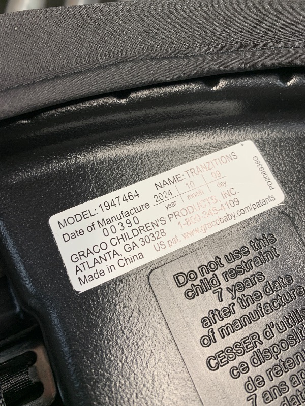 Photo 1 of ******PARTS ONLY ****  Graco Tranzitions 3 in 1 Harness Booster Seat **manufactured in 2024/10/09**
