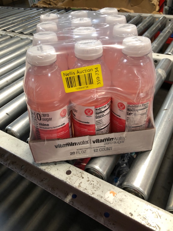 Photo 1 of ***((EXP:06/30/25))NONREFUNDABLE*** vitaminwater Shine Strawberry Lemonade Zero Sugar, Flavored Water Beverage, 20 fl oz Bottles, 12 Pack
