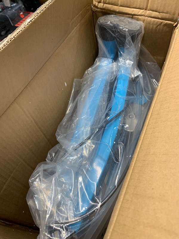 Photo 1 of (PARTIAL SET) Sportneer Bike Trainer - Magnetic Stationary Bike Stand for 26-28" & 700C Wheels - Adjustable 6 Level Resistance Indoor Bike Trainer Stand with Quick Release Lever & Front Wheel Riser Block - Blue