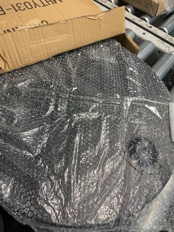 Photo 1 of (incomplete)(sold for parts) Decent End/Side Tables - Small Round Accent Table, Metal Black Narrow Night Stands with 3 Legs, Ideal for Any Room-Side Tables Living Room