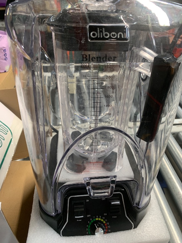 Photo 1 of (used)(see images) Commercial Blender for Smoothies 2200W With Soundproof Cover, 2200 ML, 15 Speeds, 6-leaves Stainless Steel Blade, Heavy Duty Blender for Restaurant, Smoothie