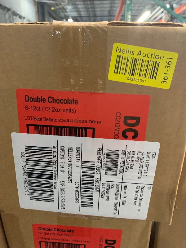 Photo 1 of ***(EXP:JULY 23, 2025***Lenny & Larry's The Complete Cookie, Big Time Brownie, Soft Baked, 8g Plant Protein, Vegan, Non-GMO, 2 Ounce Cookie (BOX OF 6-12CT)