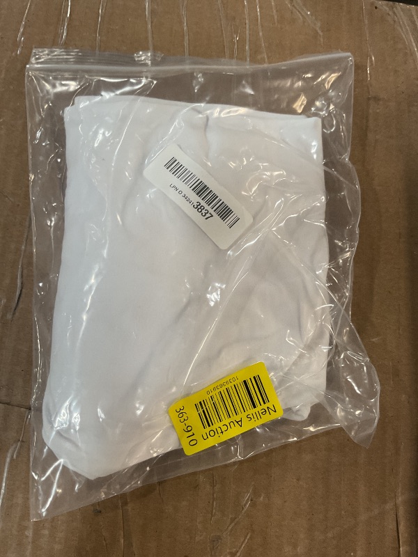 Photo 1 of (MEDIUM) (BAGGED) (USED/FAIR) Kcutteyg Yoga Pants for Women with Pockets High Waisted Leggings Workout Sports Running Athletic Pants (Capri White, Medium)