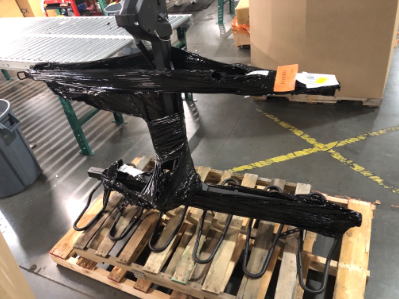 Photo 1 of (Missing straps and key) Thule Revert Verticle Hitch Bike Rack, Mountain Bike Rack for Trucks and Vans, Assisted Lift and Lower, 6 Bike Hitch Rack, e-Bike Compatible Verticle Rack, no Frame or Fork Contact