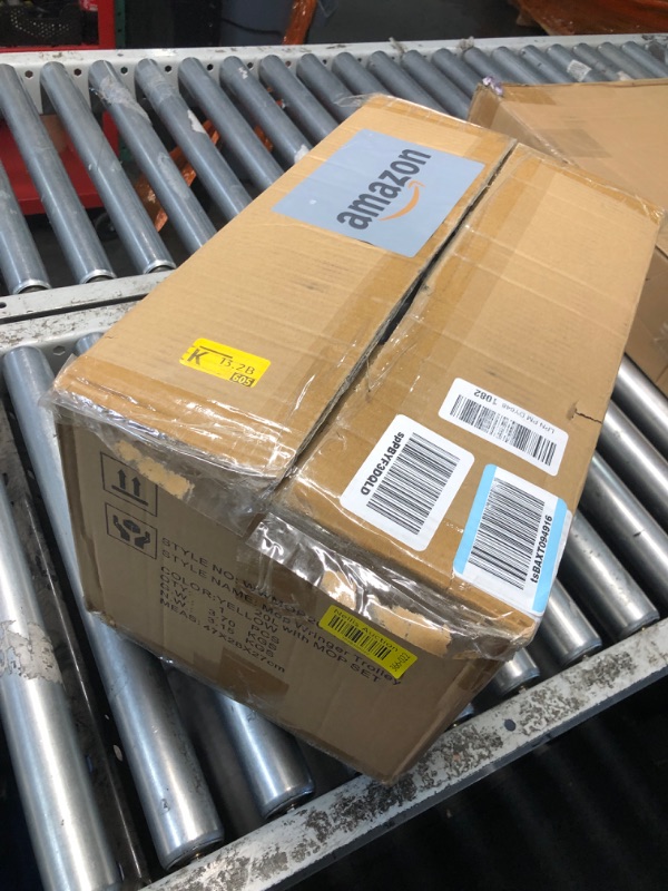 Photo 1 of (used)(damaged)(see all images) Mind Reader Bucket with Wringer and Mop Set, 22 Qt (5.5 Gallon), Floor Cleaning, Wheels, 16.25" L x 10.75" W x 24.5" H, Yellow