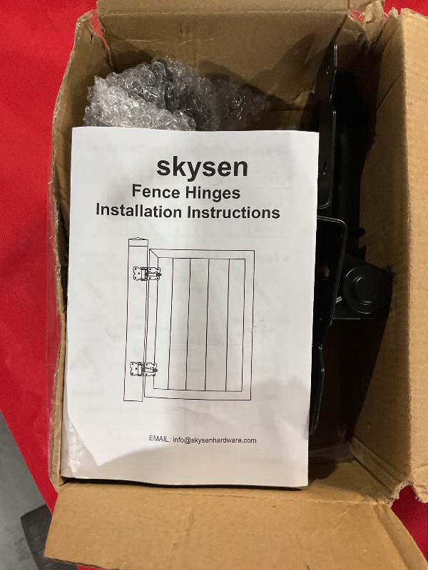 Photo 1 of (See images) skysen Carbon Steel Vinyl Wood Fence Self Closing Gate Hinges Black(2063-cs-p)