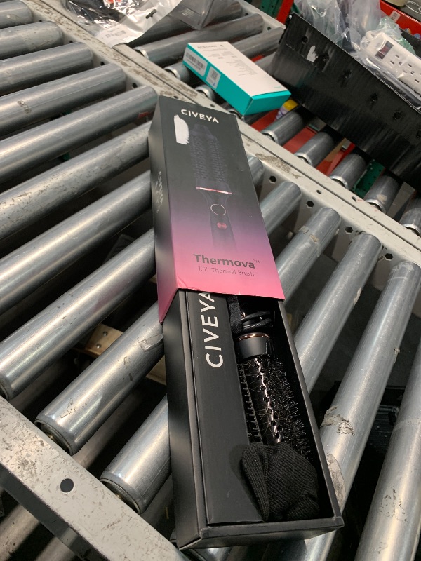 Photo 1 of ***(MAJOR DAMAGE/ SEE NOTES)***CIVEYA Pro Thermal Brush for Blowout Look, 1.5" Heated Round With Temp Control, Ionic Hair Curling Iron, Smoothing & Volumizing Hot Round