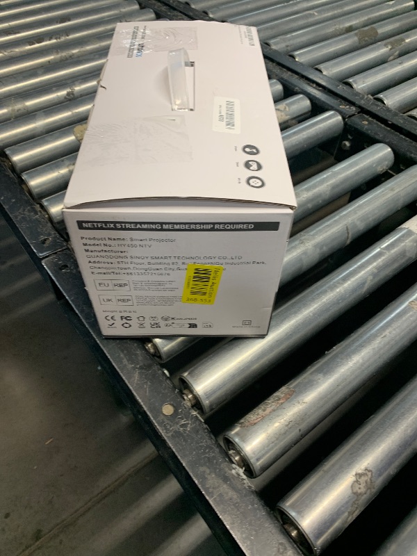 Photo 1 of Short Throw Projector with 4k Support, Built-in Android 13, Smart Projector with Wifi and Bluetooth , Electric Focus, 2 x 8W Stereo Speakers for Bedroom and Outdoor Use HY450NTV