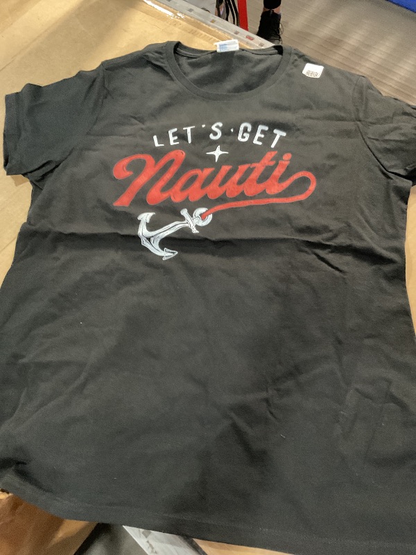 Photo 1 of (Womens) Let's Get Nauti - Boating Boat Lover Anchor Captain T-Shirt L