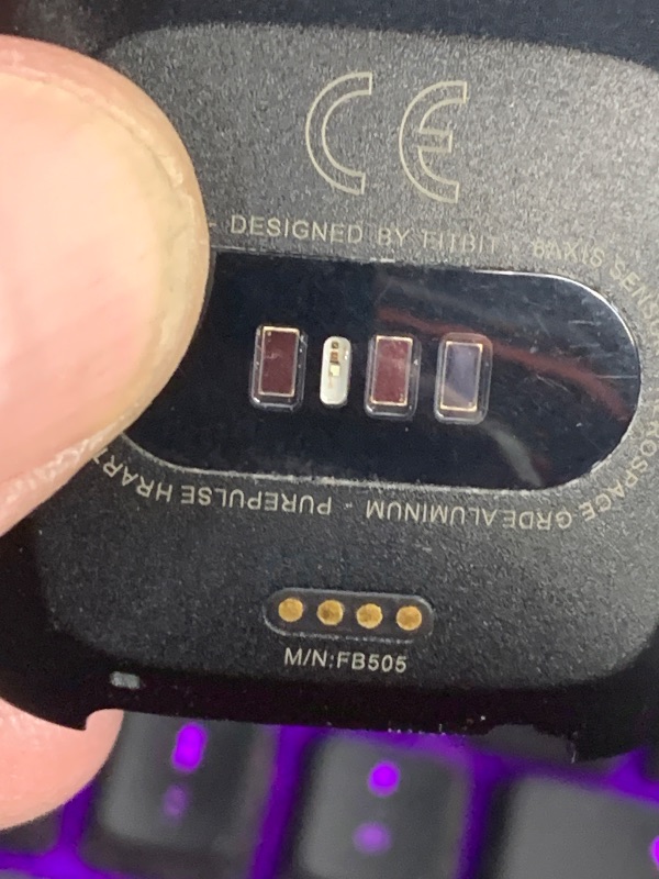 Photo 1 of (USED/FAIR) (MISSING THE CHARGER) Fitbit Versa Special Edition Smart Watch, Charcoal Woven, One Size (S & L Bands Included)