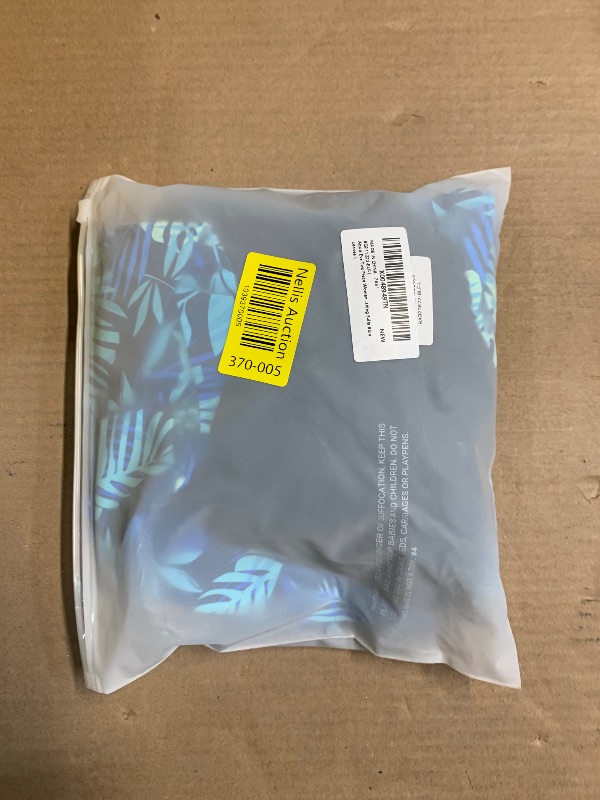 Photo 1 of Aqua Eve Two Piece Women's Tankini Swimsuits Blouson Swim Tank Top with Shorts Modest Bathing Suits Blue Leaves L