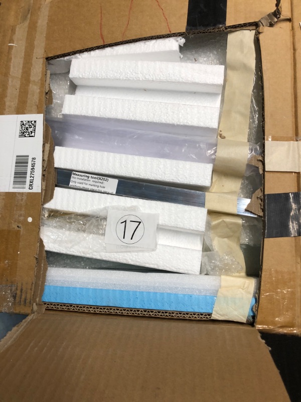 Photo 1 of ***PARTS ONLY***DELAVIN 56-59" W x 72" H Frameless Shower Door, SGCC Tempered Clear Glass Shower Door with Stainless Steel Handle, Sliding Shower Doors with Seal Strip Preventing Water Leakage Easy to Clean, Gold