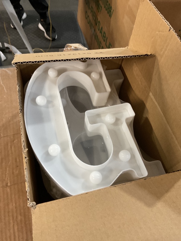 Photo 1 of MEHOFOND 2025 Graduation Decorations, 4 Grad Light Up Letters, Class of 2025 Graduation Sign with Battery Operated Lights, LED Grad Marquee Letters for High School, College, Graduation Party (White)