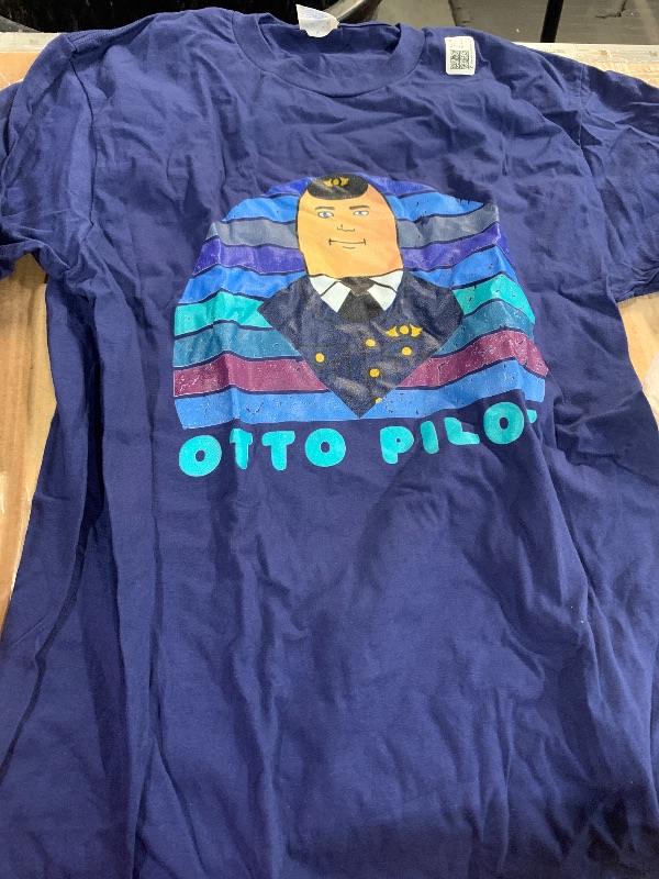 Photo 1 of (please see all images) Airplane! Movie Shirt, Classic Cinema, Otto Pilot, Movies T-Shirt size medium color blue
